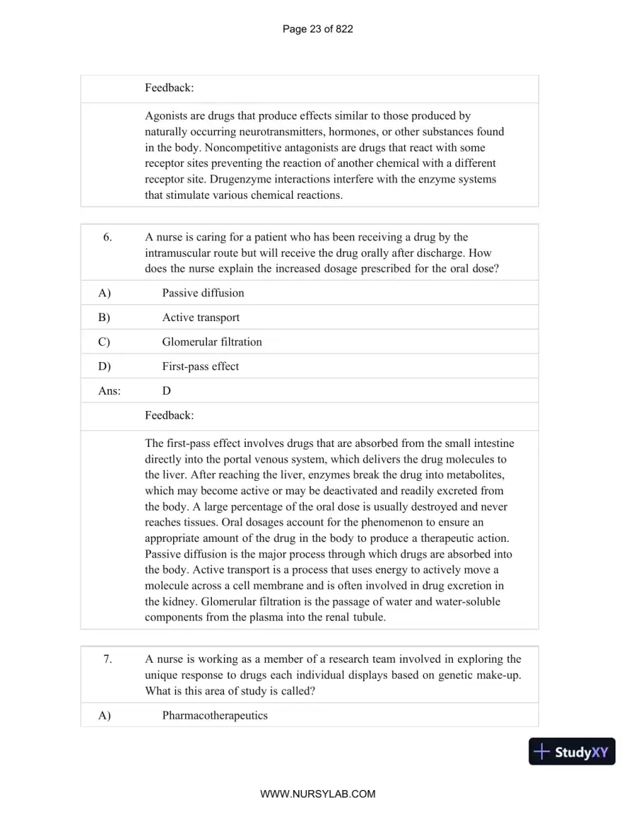 Test Bank for Basic and Clinical Pharmacology, 14th Edition (Chapters 1-33), page 24