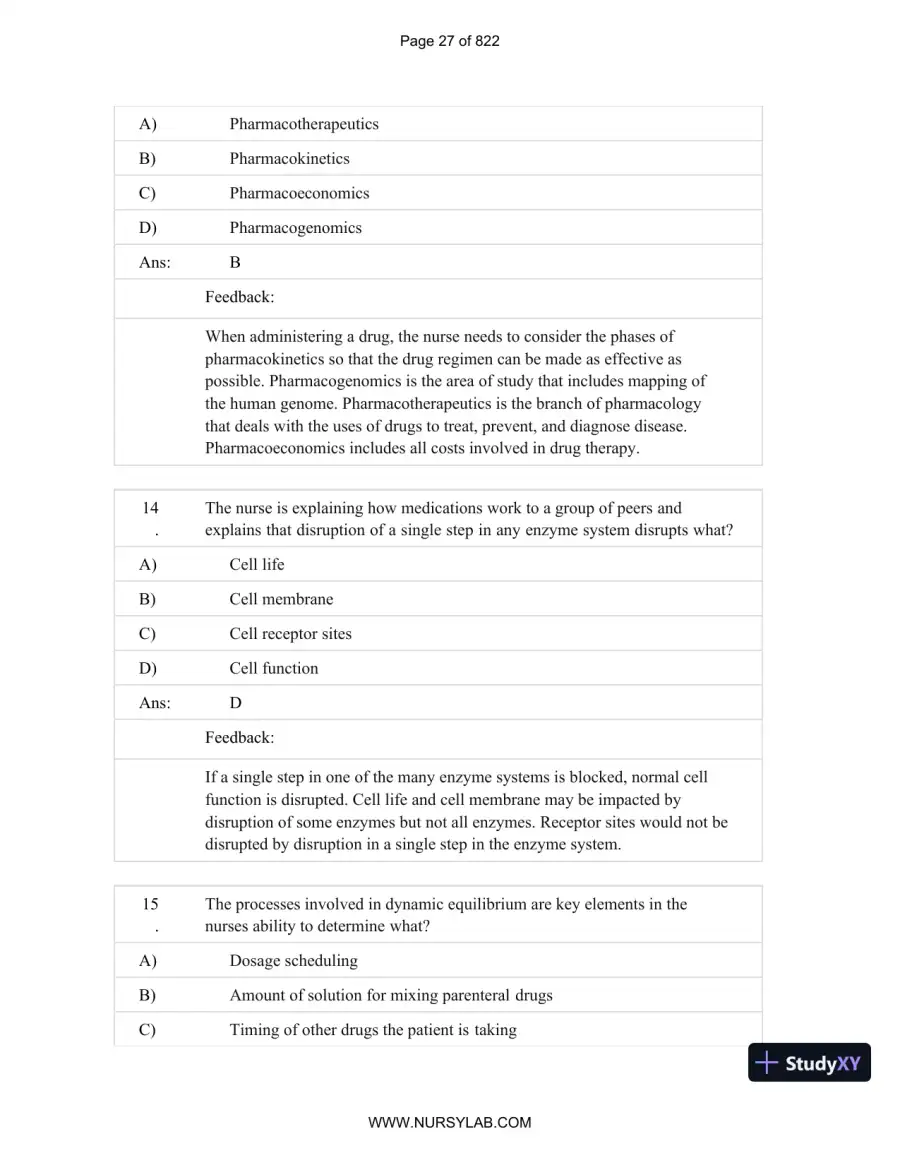 Test Bank for Basic and Clinical Pharmacology, 14th Edition (Chapters 1-33), page 28