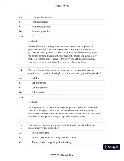 Test Bank for Basic and Clinical Pharmacology, 14th Edition (Chapters 1-33) - Page 28 preview image