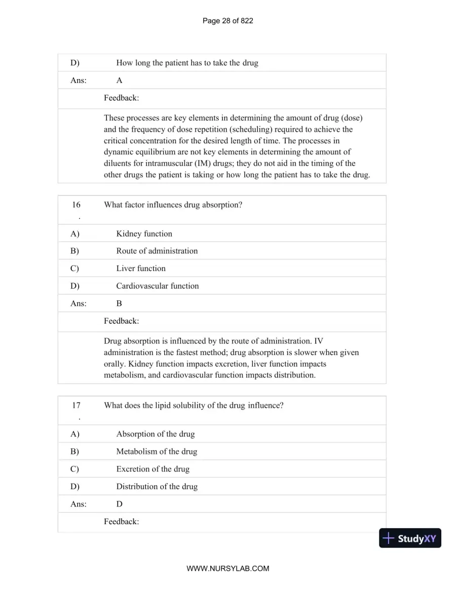 Test Bank for Basic and Clinical Pharmacology, 14th Edition (Chapters 1-33), page 29