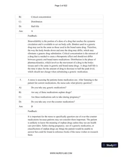 Test Bank for Basic and Clinical Pharmacology, 14th Edition (Chapters 1-33) - Page 4 preview image
