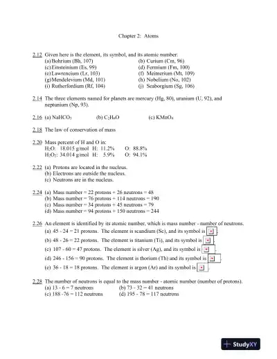 Introduction To General, Organic And Biochemistry, 11th Edition Solution Manual - Page 12 preview image