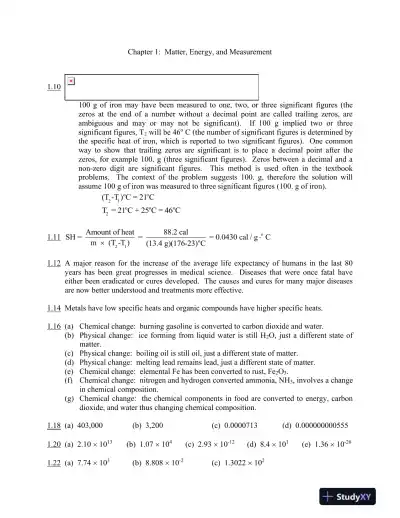 Introduction To General, Organic And Biochemistry, 11th Edition Solution Manual - Page 3 preview image
