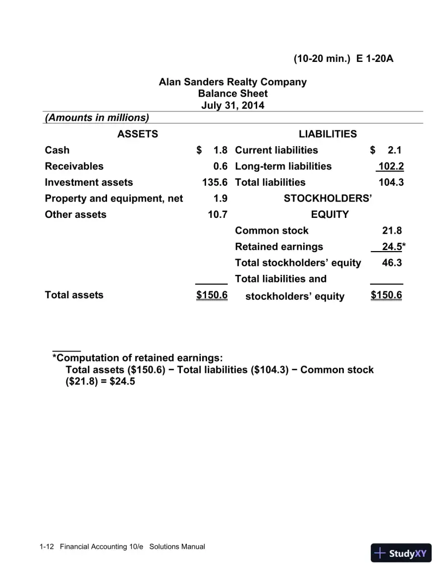 Solution Manual for Financial Accounting, 10th Edition, page 13
