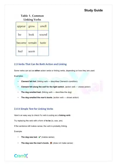 English - Verb Word or Phrase Expressing Action or - Page 4 preview image