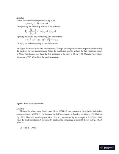 Solution Manual for Microwave Circuit Design A Practical Approach Using ADS, 1st Edition - Page 11 preview image