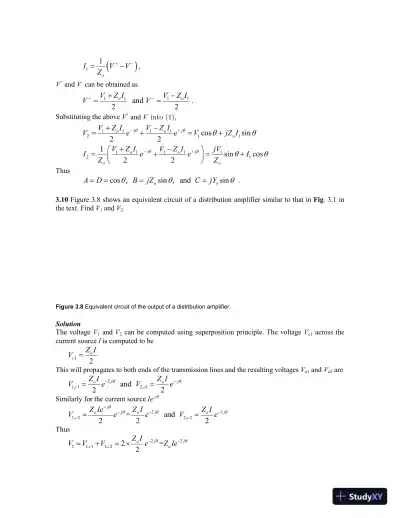 Solution Manual for Microwave Circuit Design A Practical Approach Using ADS, 1st Edition - Page 14 preview image