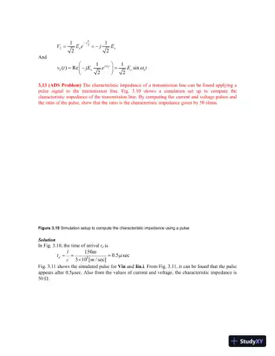 Solution Manual for Microwave Circuit Design A Practical Approach Using ADS, 1st Edition - Page 16 preview image