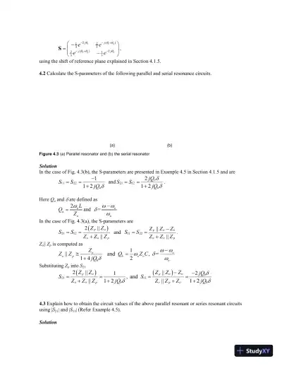 Solution Manual for Microwave Circuit Design A Practical Approach Using ADS, 1st Edition - Page 22 preview image