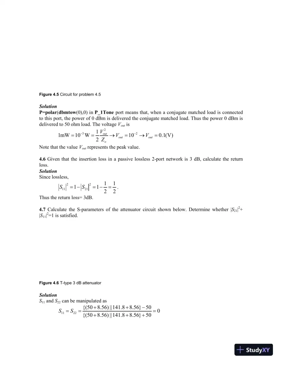 Solution Manual for Microwave Circuit Design A Practical Approach Using ADS, 1st Edition, page 24