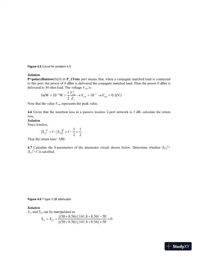 Solution Manual for Microwave Circuit Design A Practical Approach Using ADS, 1st Edition - Page 24 preview image