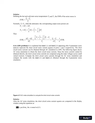 Solution Manual for Microwave Circuit Design A Practical Approach Using ADS, 1st Edition - Page 29 preview image