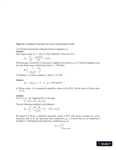 Solution Manual for Microwave Circuit Design A Practical Approach Using ADS, 1st Edition - Page 31 preview image