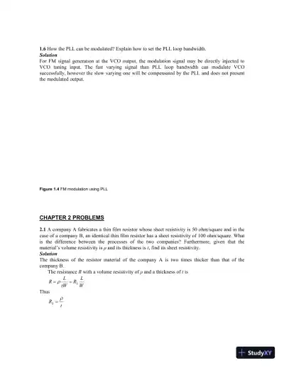 Solution Manual for Microwave Circuit Design A Practical Approach Using ADS, 1st Edition - Page 4 preview image