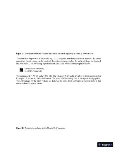 Solution Manual for Microwave Circuit Design A Practical Approach Using ADS, 1st Edition - Page 7 preview image