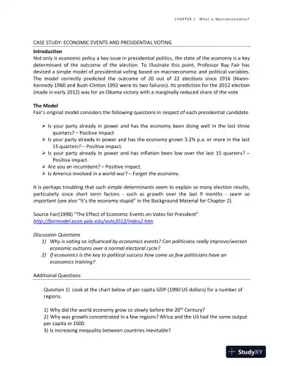 Solution Manual for Macroeconomics: Understanding the Global Economy, 3rd Edition - Page 3 preview image