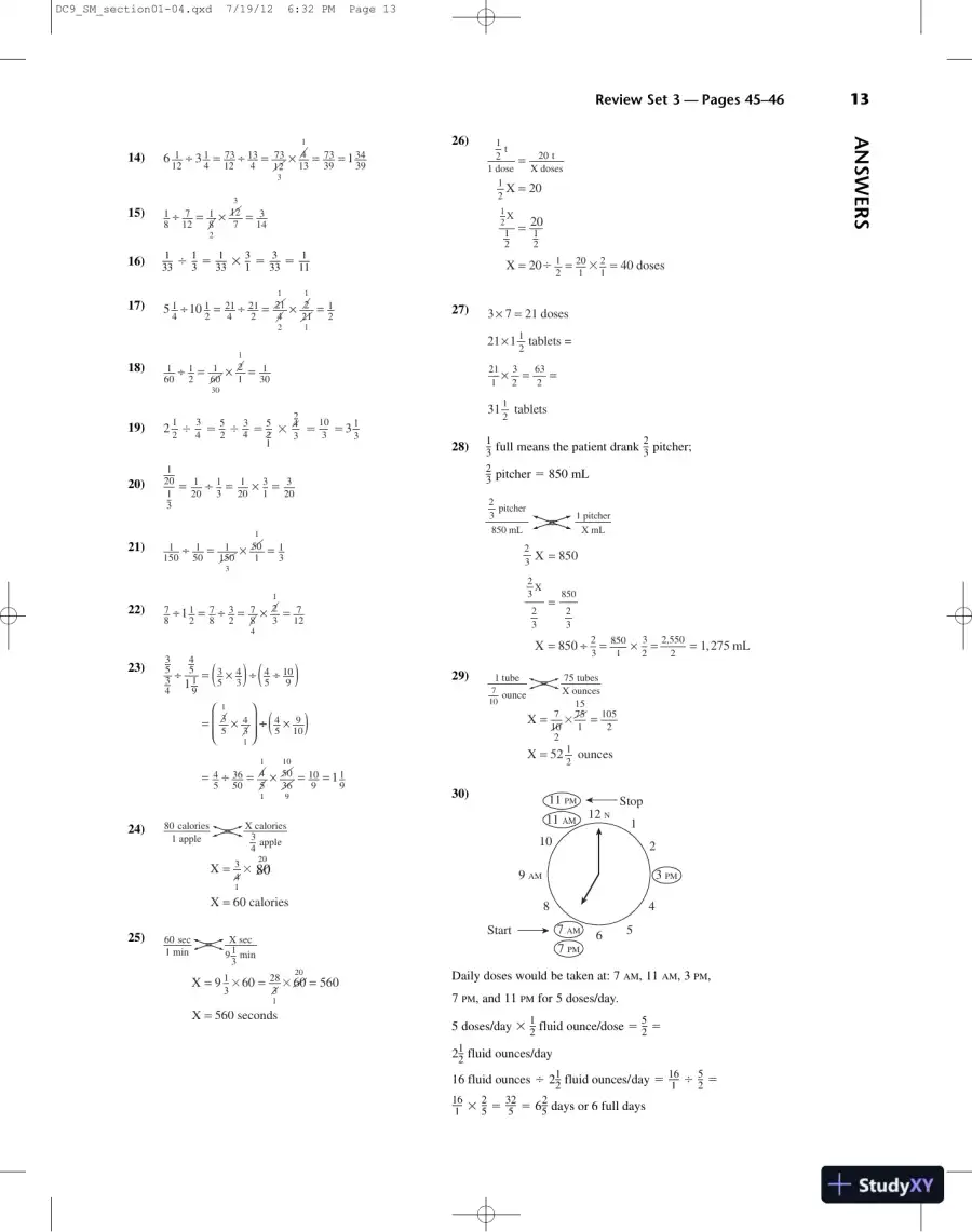Solution Manual for Dosage Calculation, 9th Edition, page 14