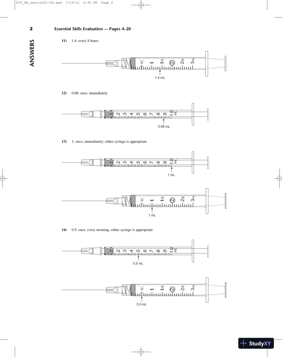 Solution Manual for Dosage Calculation, 9th Edition, page 3