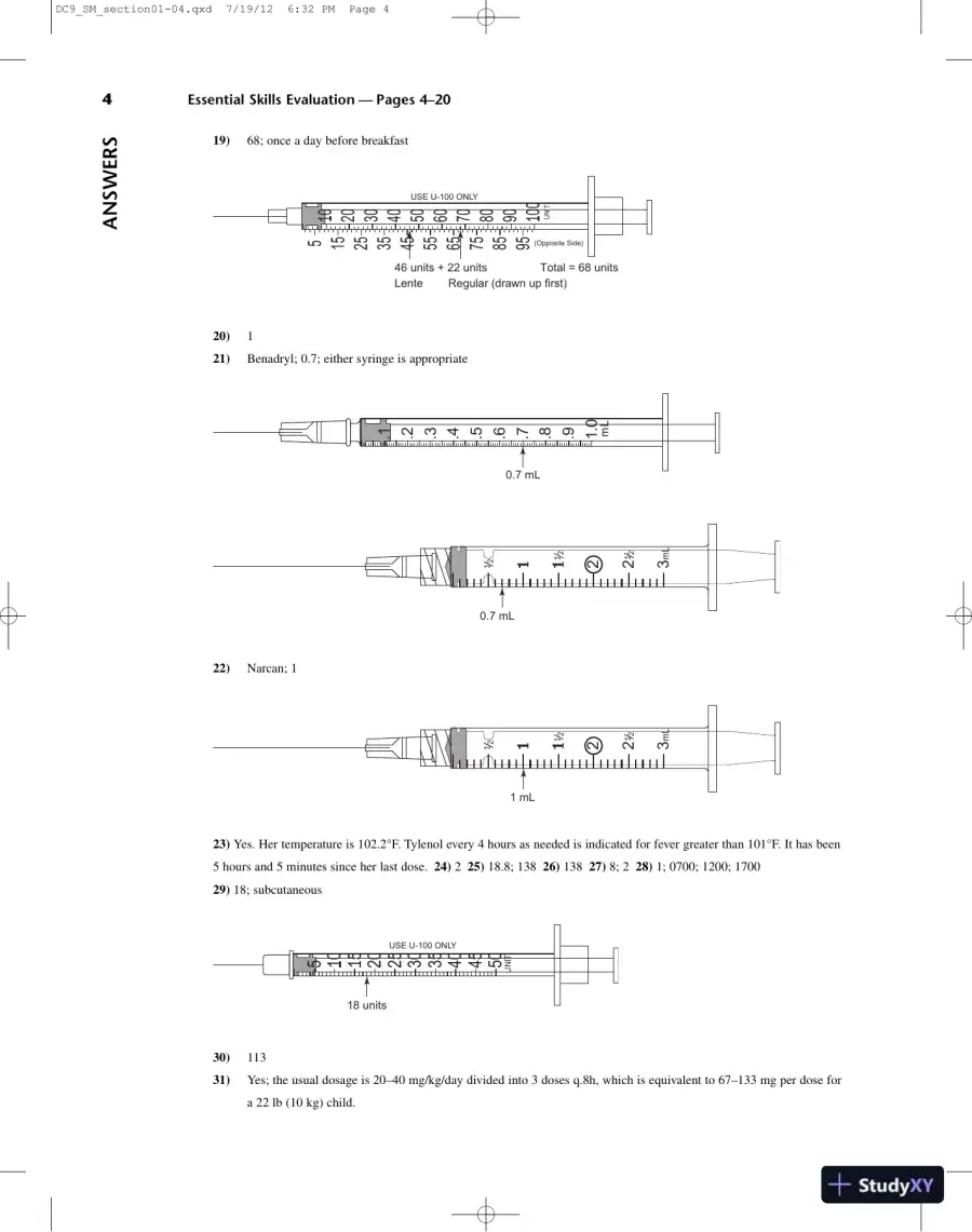 Solution Manual for Dosage Calculation, 9th Edition, page 5