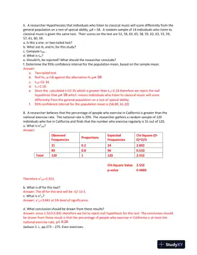 Statistical Hypothesis Testing and Confidence Intervals: A Critical Thinking Approach - Page 3 preview image