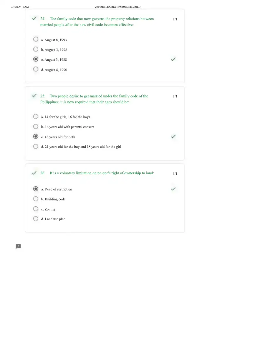 Property Law Drill 4 Marital Property, Land Owners, page 10