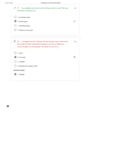 Property Law Drill 4 Marital Property, Land Owners - Page 11 preview image