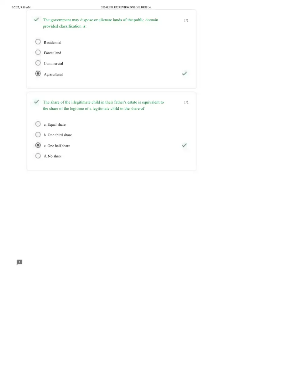 Property Law Drill 4 Marital Property, Land Owners, page 3