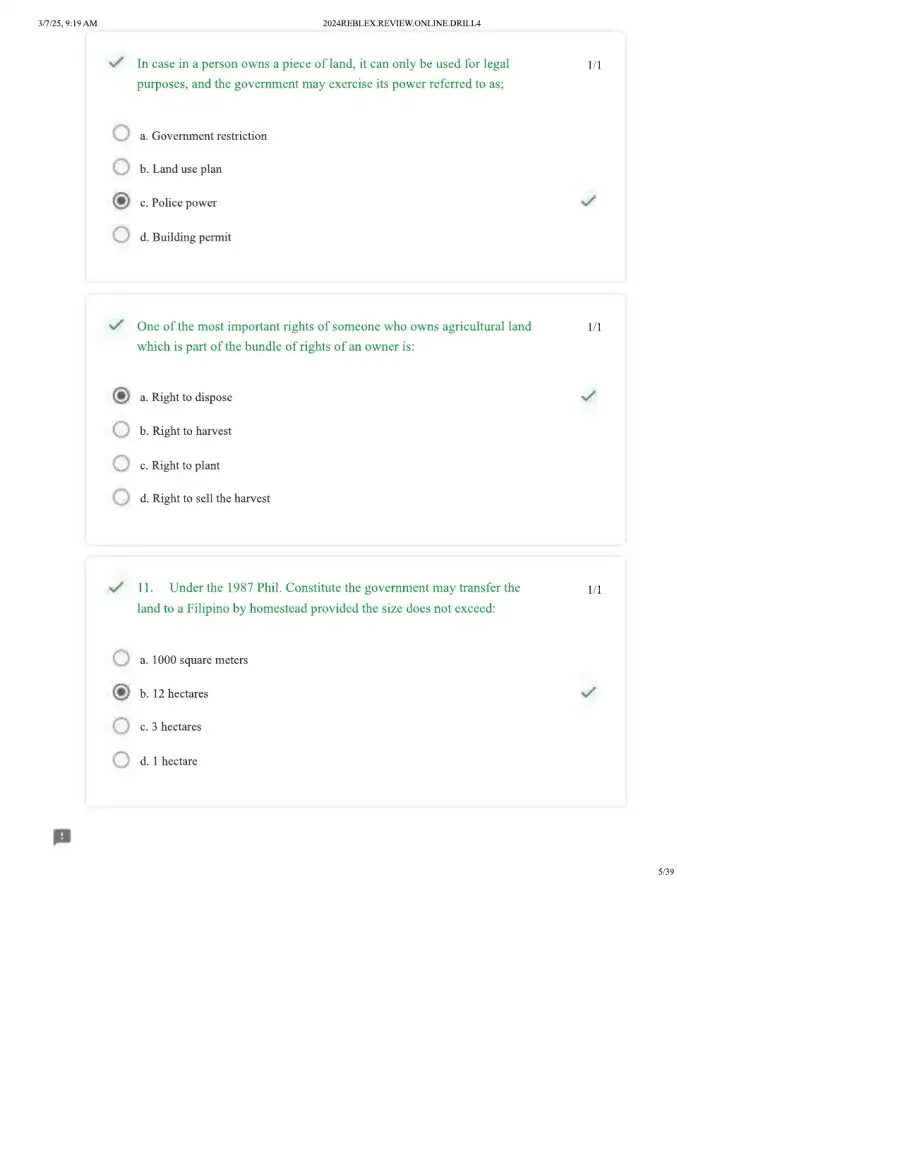 Property Law Drill 4 Marital Property, Land Owners, page 5