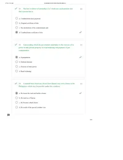 Property Law Drill 4 Marital Property, Land Owners - Page 8 preview image