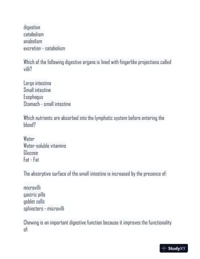2024 NUSC1165 Nutrition Final Exam Versions With Answers (120 Solved Questions) - Page 11 preview image
