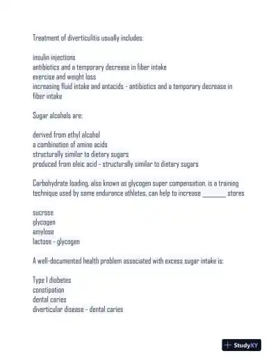 2024 NUSC1165 Nutrition Final Exam Versions With Answers (120 Solved Questions) - Page 15 preview image