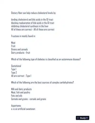 2024 NUSC1165 Nutrition Final Exam Versions With Answers (120 Solved Questions) - Page 16 preview image