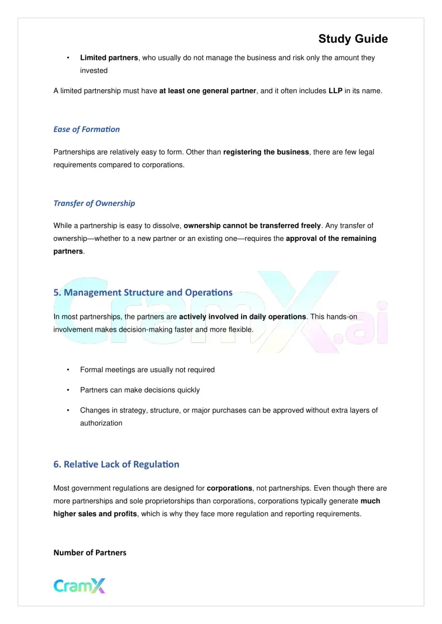 Accounting Principles II – Partnerships, page 3