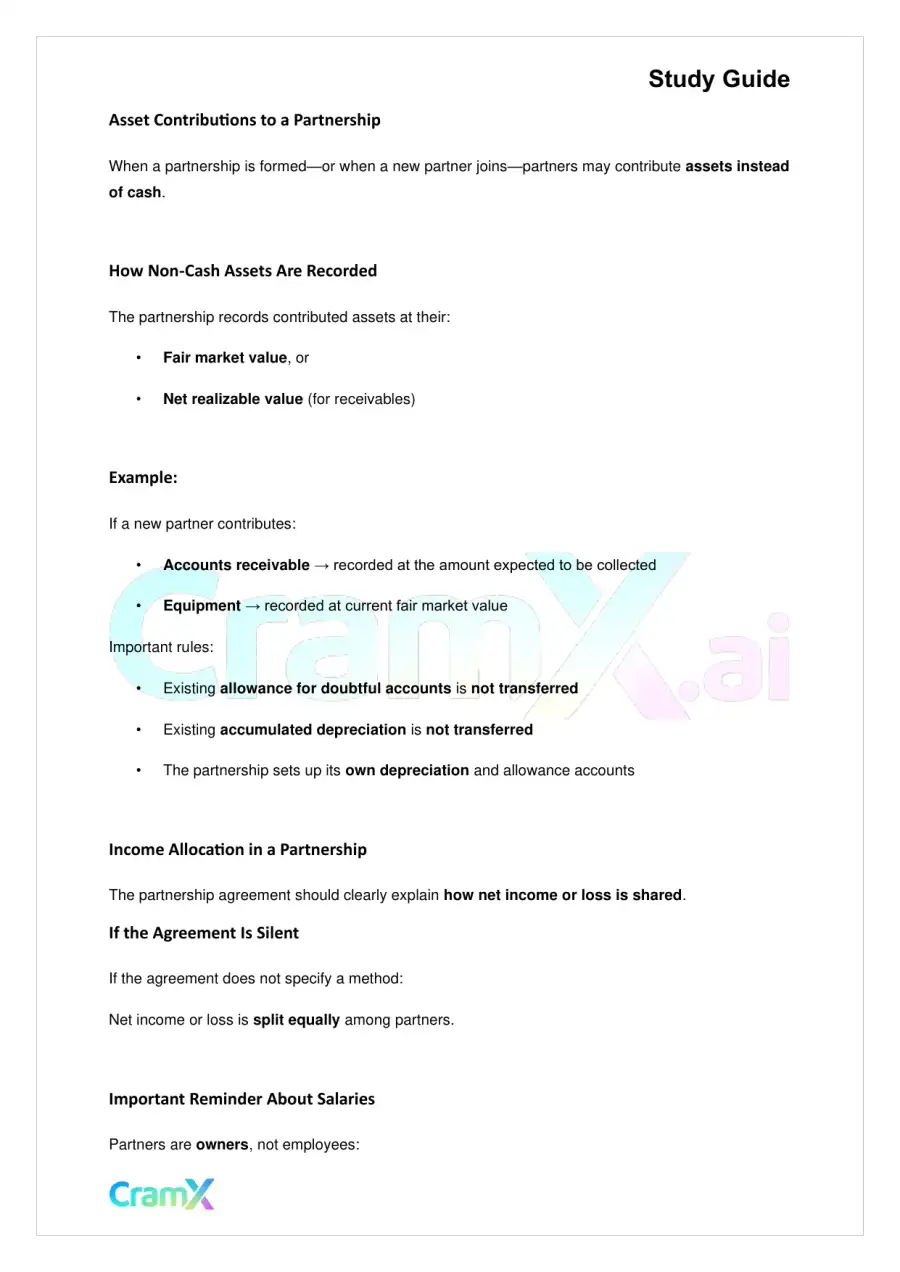 Accounting Principles II – Partnerships, page 5