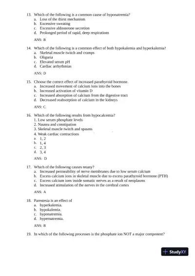 Test Bank for Gould's Pathophysiology for the Health Professions, 7th Edition (Chapters 1-28) - Page 11 preview image