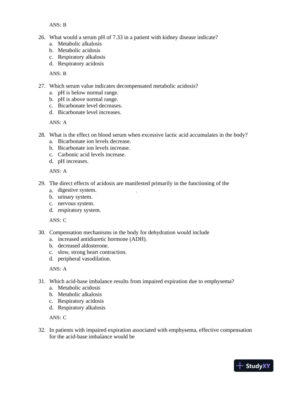Test Bank for Gould's Pathophysiology for the Health Professions, 7th Edition (Chapters 1-28), page 13