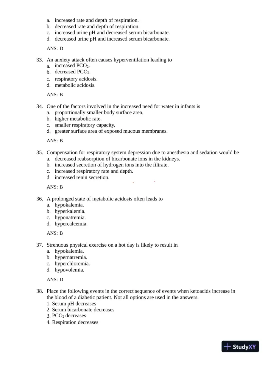 Test Bank for Gould's Pathophysiology for the Health Professions, 7th Edition (Chapters 1-28), page 14