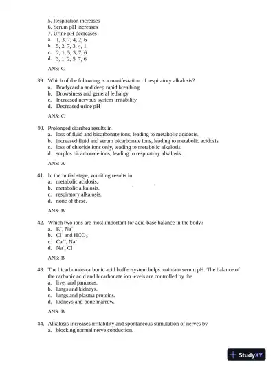 Test Bank for Gould's Pathophysiology for the Health Professions, 7th Edition (Chapters 1-28) - Page 15 preview image