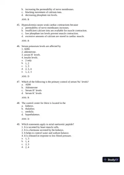 Test Bank for Gould's Pathophysiology for the Health Professions, 7th Edition (Chapters 1-28) - Page 16 preview image
