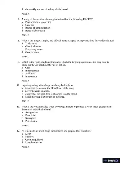 Test Bank for Gould's Pathophysiology for the Health Professions, 7th Edition (Chapters 1-28) - Page 19 preview image