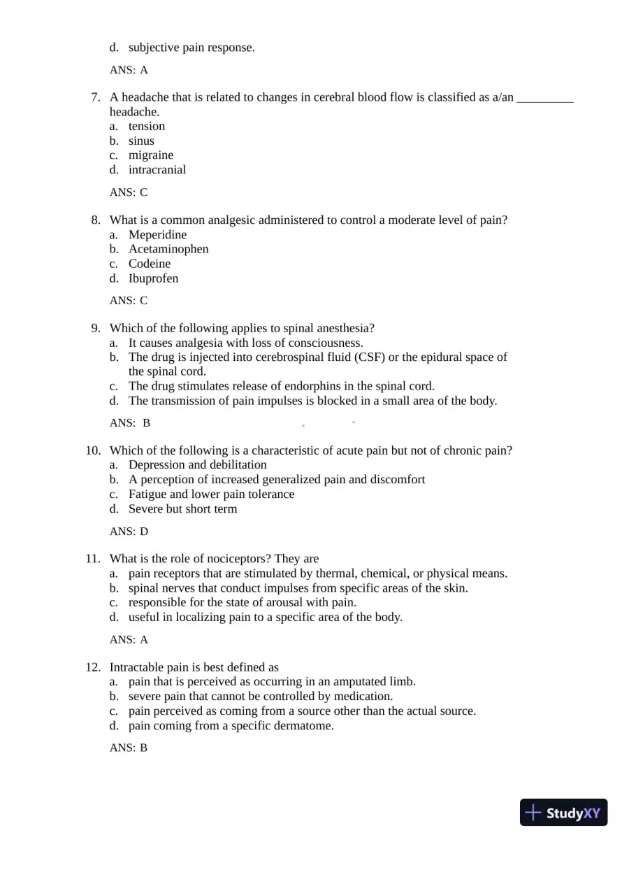 Test Bank for Gould's Pathophysiology for the Health Professions, 7th Edition (Chapters 1-28), page 24