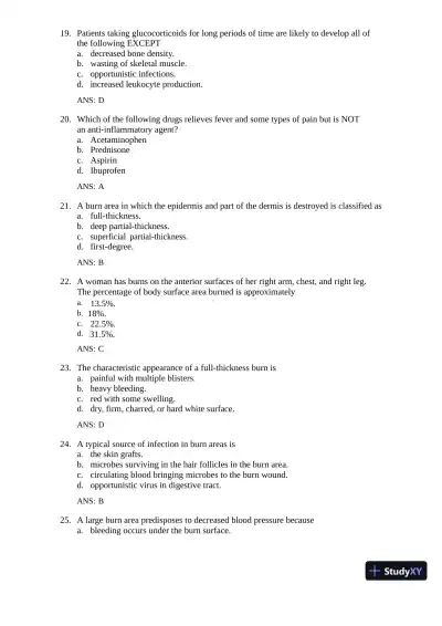 Test Bank for Gould's Pathophysiology for the Health Professions, 7th Edition (Chapters 1-28) - Page 31 preview image