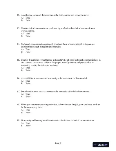 Technical Communication Twelfth Edition Test Bank - Page 3 preview image
