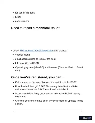 Princeton Review SSAT Prep: 3 Practice Tests + Review and Techniques + Drills (2023) - Page 10 preview image