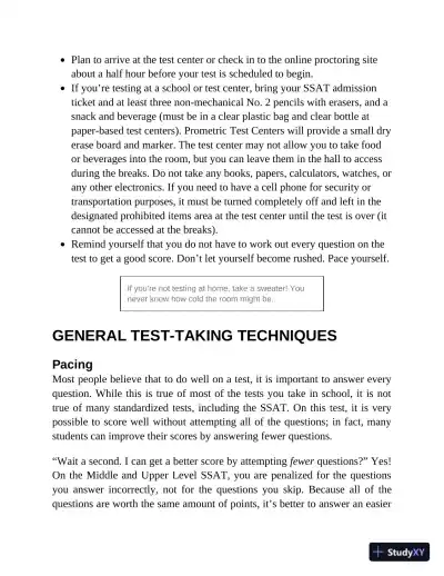 Princeton Review SSAT Prep: 3 Practice Tests + Review and Techniques + Drills (2023) - Page 25 preview image