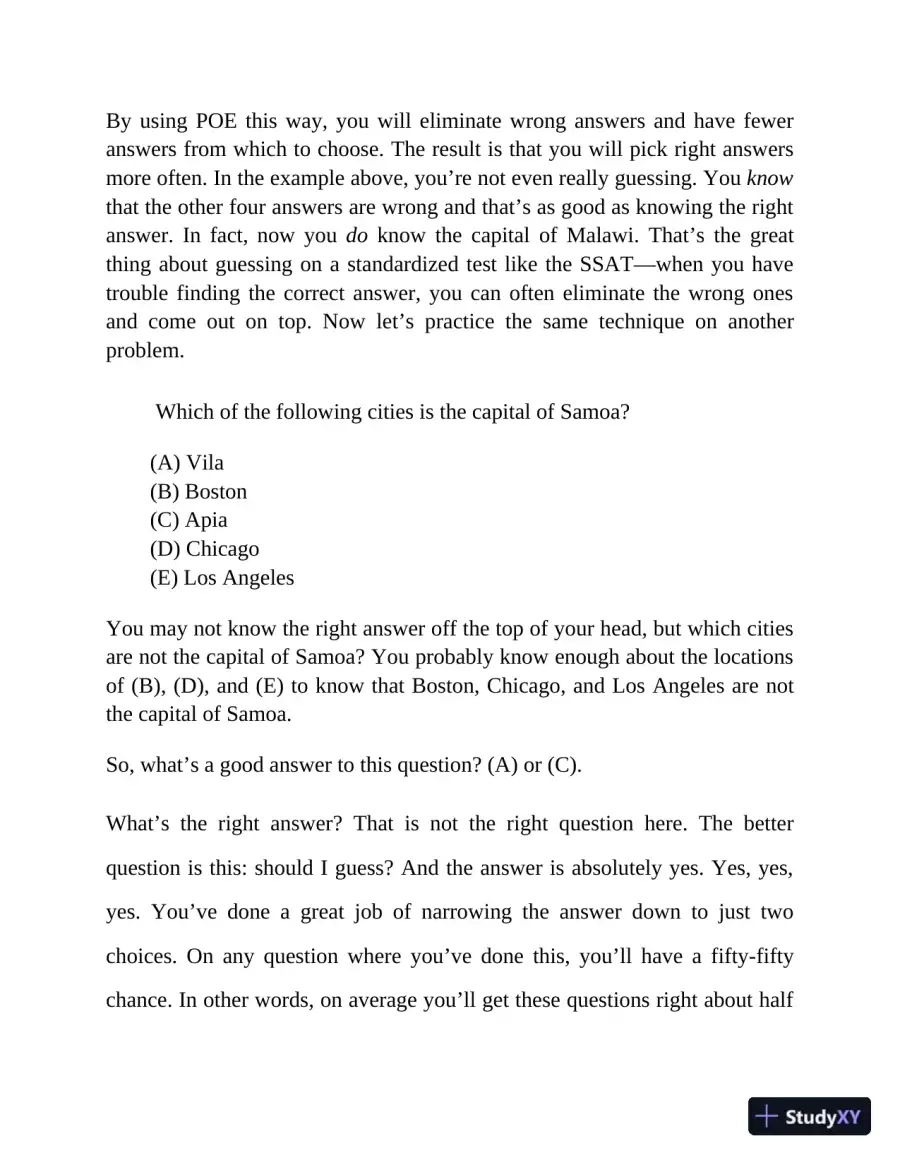 Princeton Review SSAT Prep: 3 Practice Tests + Review and Techniques + Drills (2023), page 30