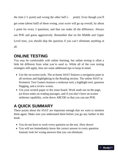 Princeton Review SSAT Prep: 3 Practice Tests + Review and Techniques + Drills (2023) - Page 31 preview image