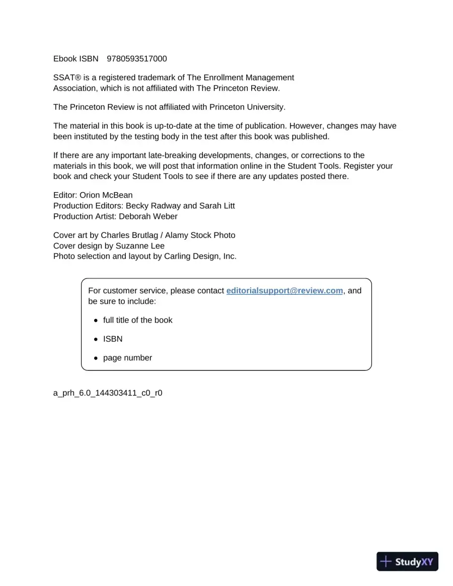 Princeton Review SSAT Prep: 3 Practice Tests + Review and Techniques + Drills (2023), page 5