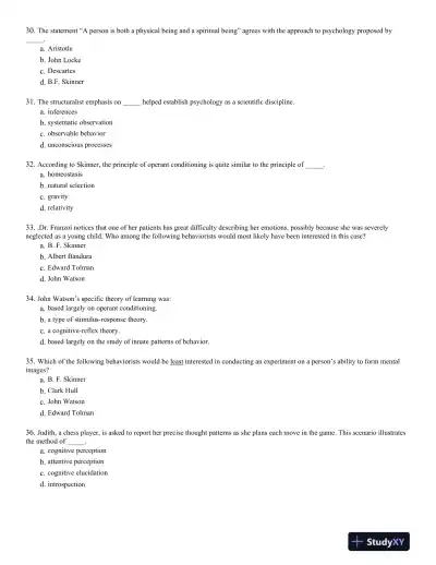 Introduction to Learning and Behavior 5th Edition Test Bank - Page 6 preview image