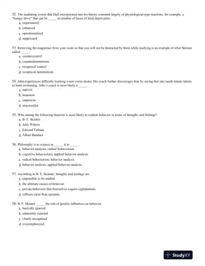 Introduction to Learning and Behavior 5th Edition Test Bank - Page 9 preview image